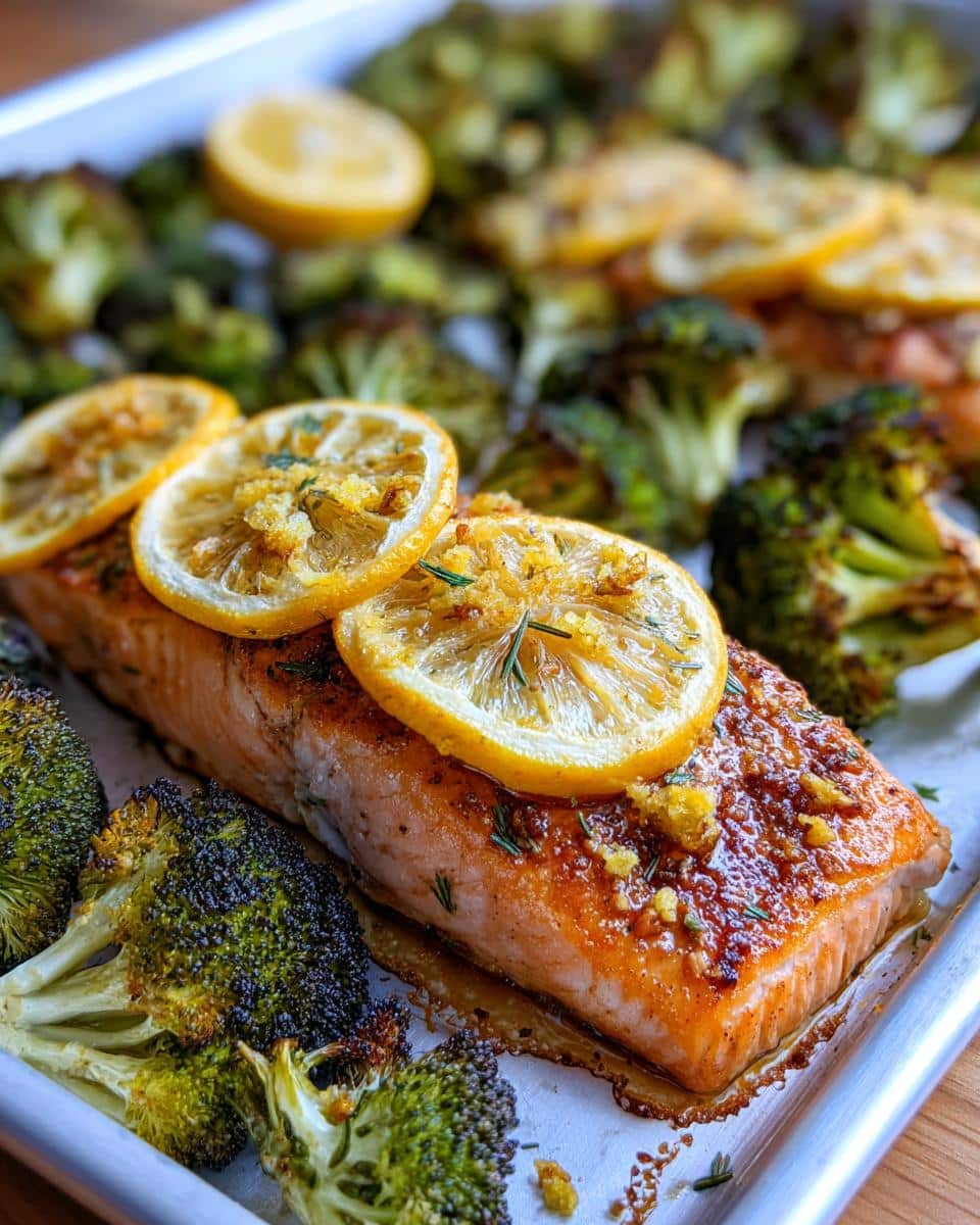One-Pan Lemon Garlic Salmon and Broccoli - detail 1