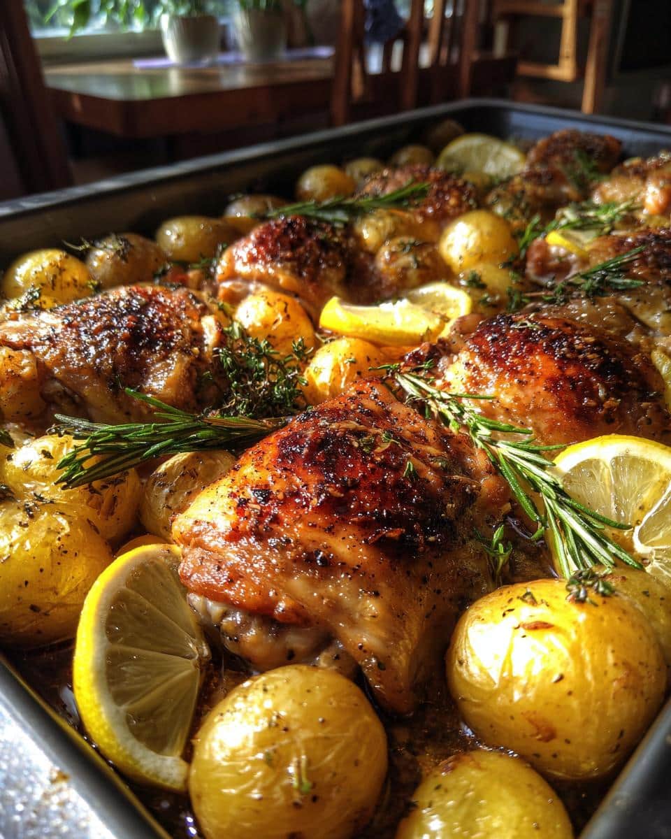 One-Pan Lemon Herb Roasted Chicken & Potatoes - detail 1