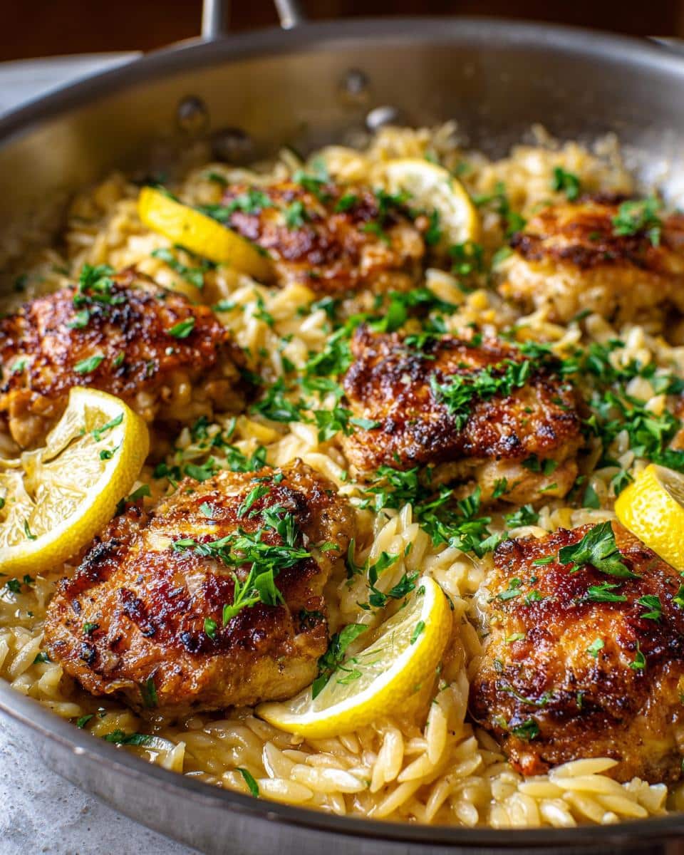 One-Pot Lemon Garlic Chicken and Orzo - detail 1