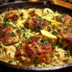 One-Pot Lemon Garlic Chicken and Orzo