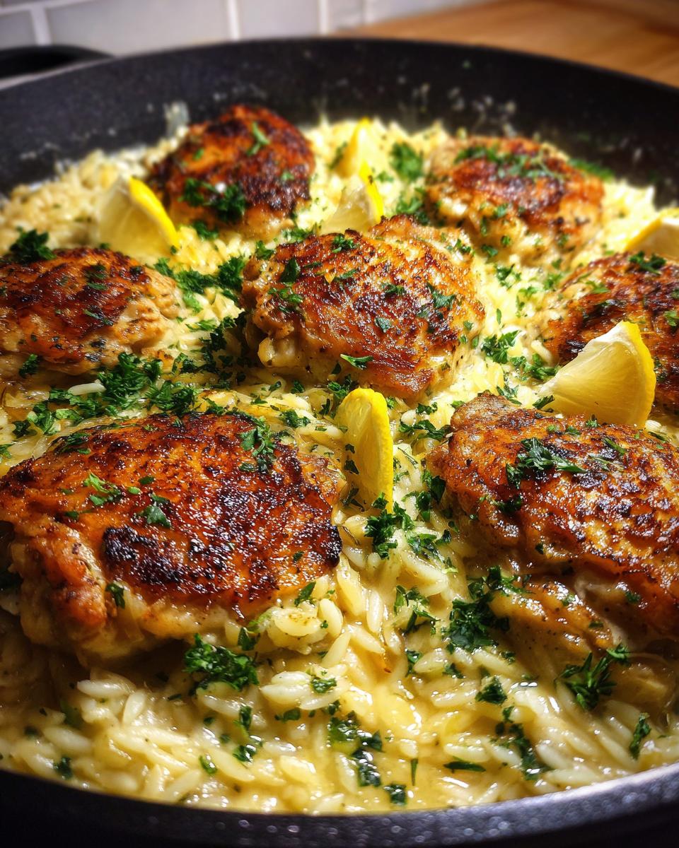 One-Pot Lemon Garlic Chicken and Orzo - detail 2