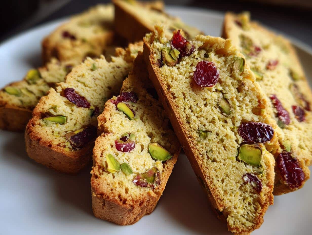 Pistachio and Cranberry Biscotti