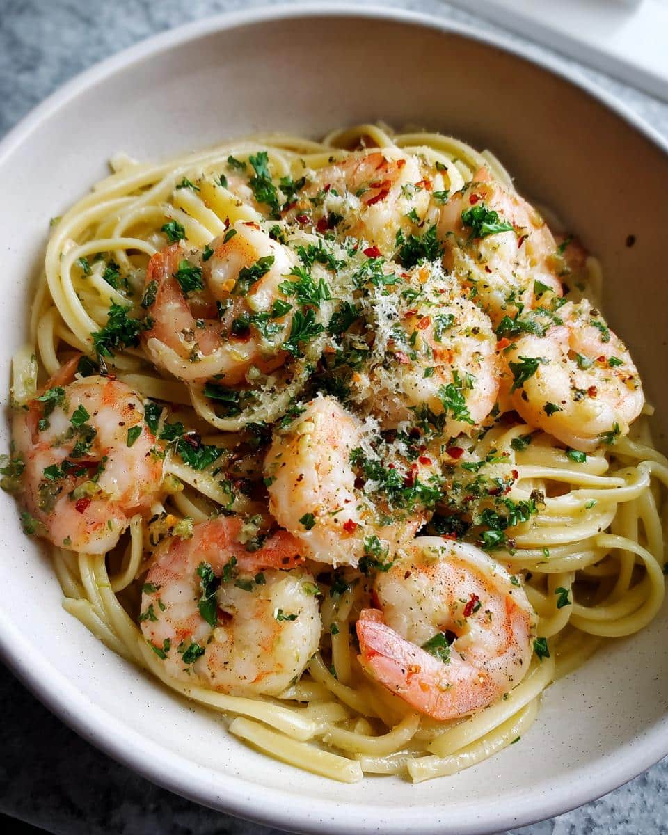 Quick Shrimp Scampi with Linguine - detail 1