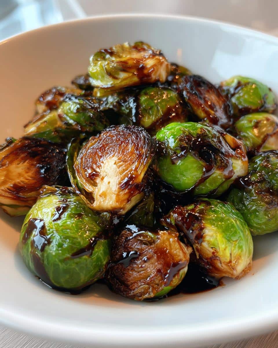 Roasted Brussels Sprouts with Balsamic Glaze - detail 1