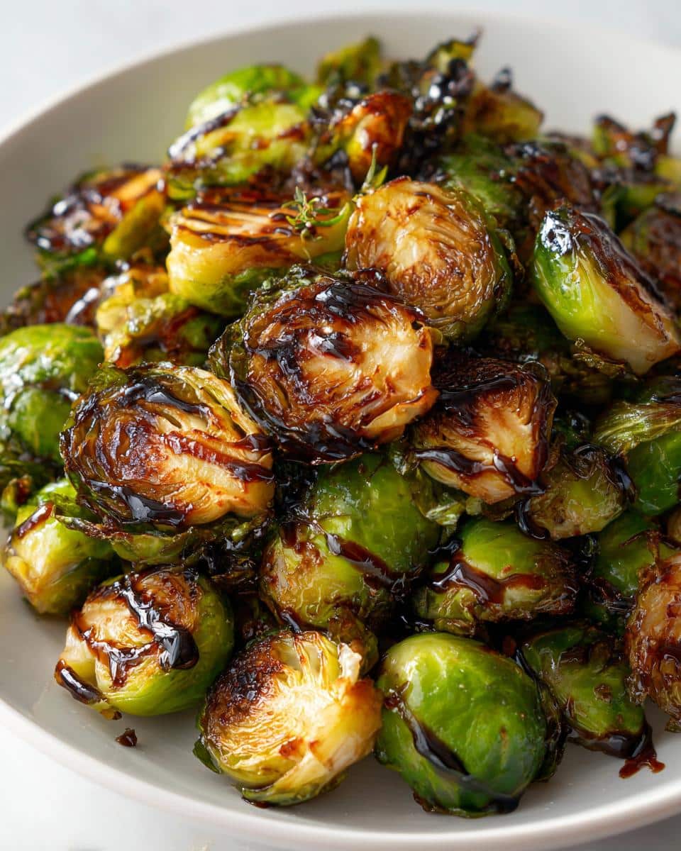 Roasted Brussels Sprouts with Balsamic Glaze - detail 2
