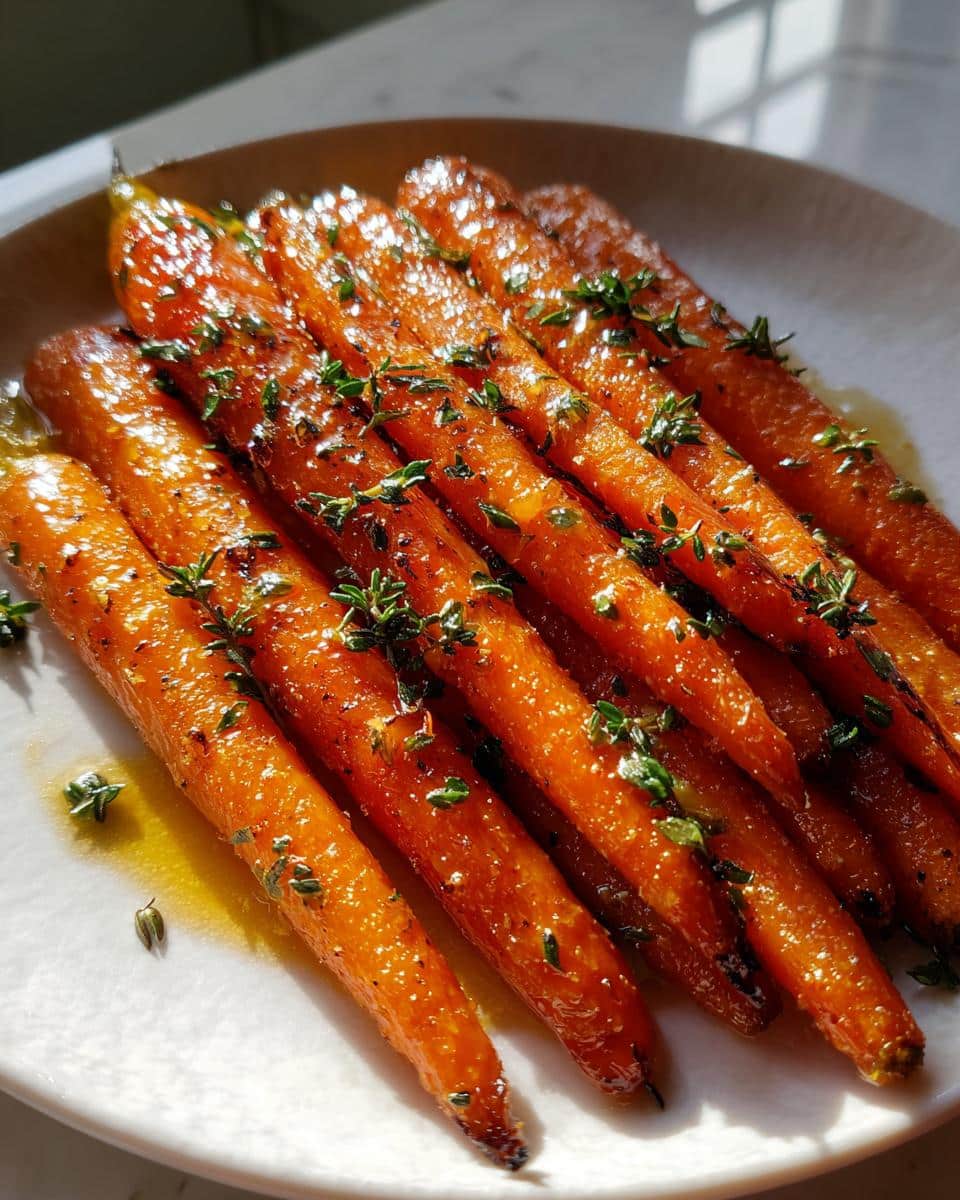 Roasted Carrots with Maple and Thyme - detail 1