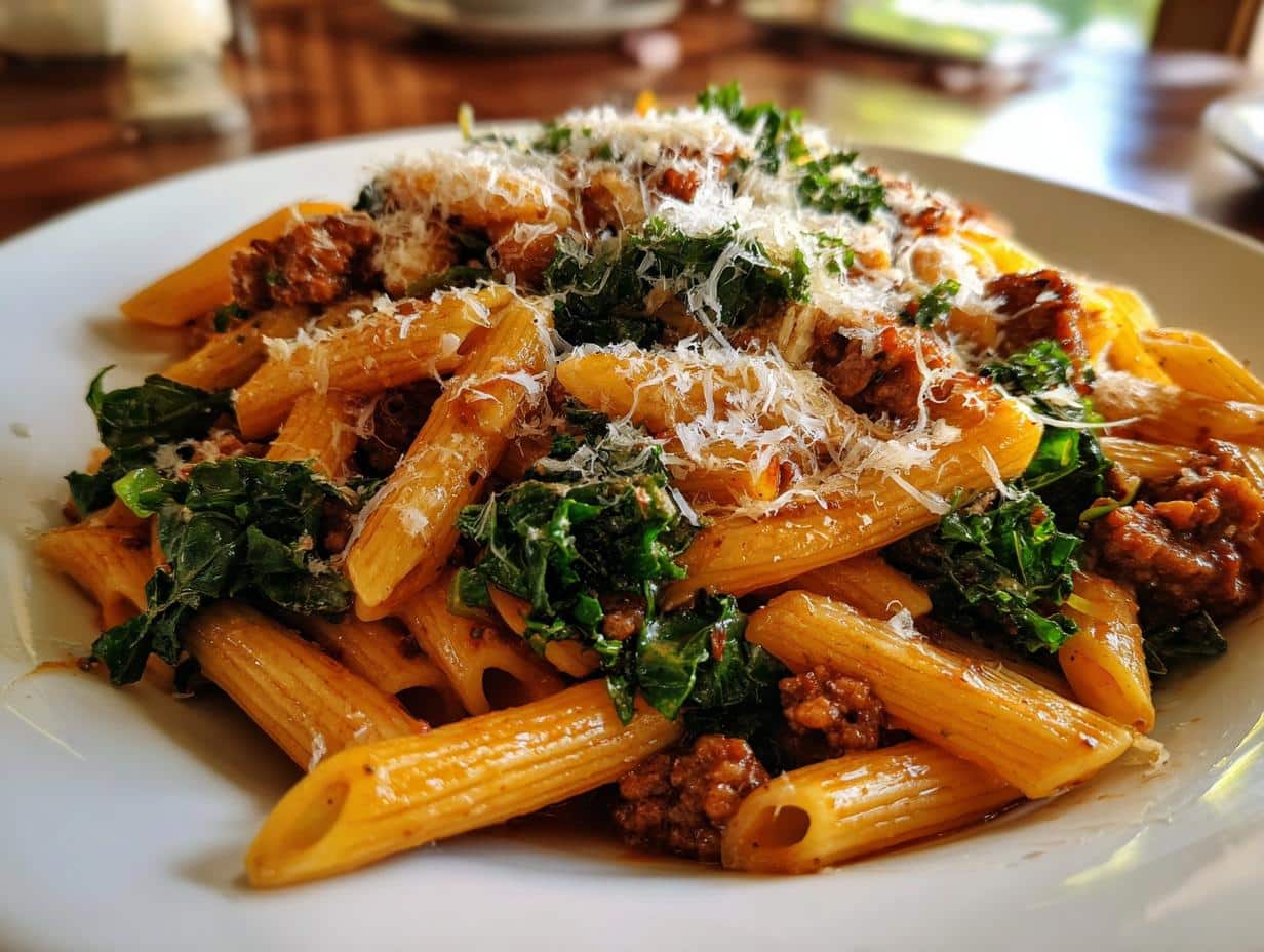 Spicy Sausage and Kale Pasta