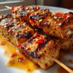 Spicy Thai Peanut Chicken Skewers