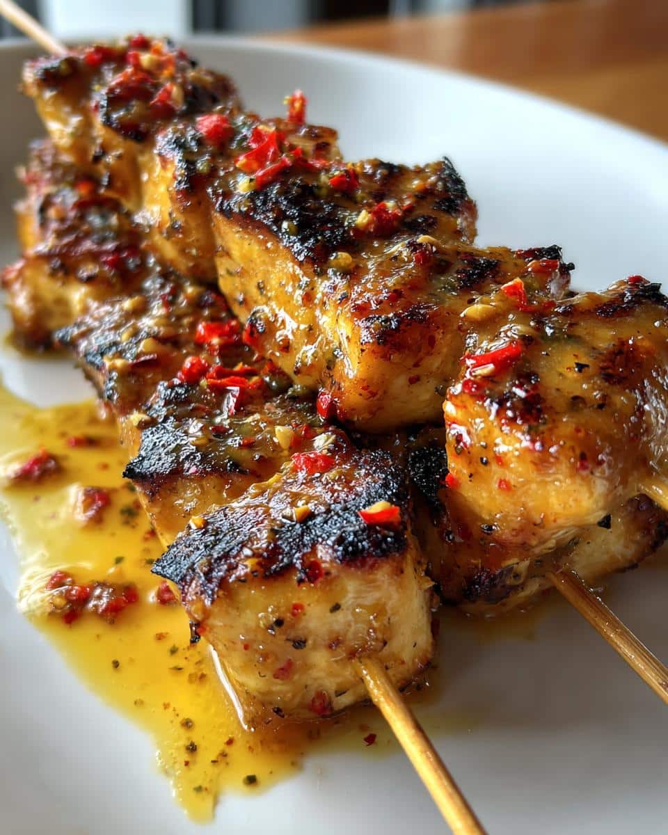 Spicy Thai Peanut Chicken Skewers - detail 2