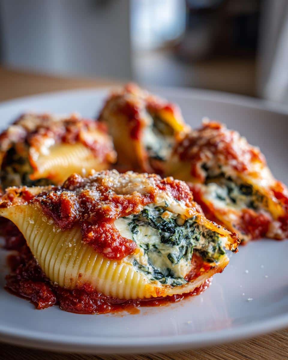 Stuffed Shells with Ricotta and Spinach - detail 1