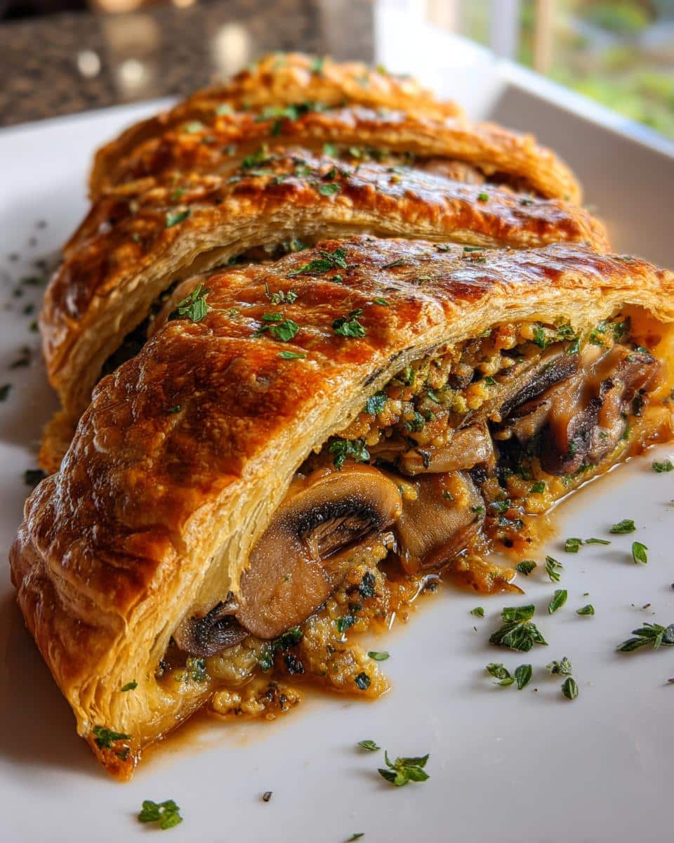 Vegan Mushroom Wellington - detail 1