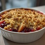 Warm Spiced Apple Cranberry Crumble