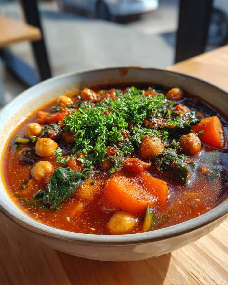 Warm Vegetable & Chickpea Stew - detail 2