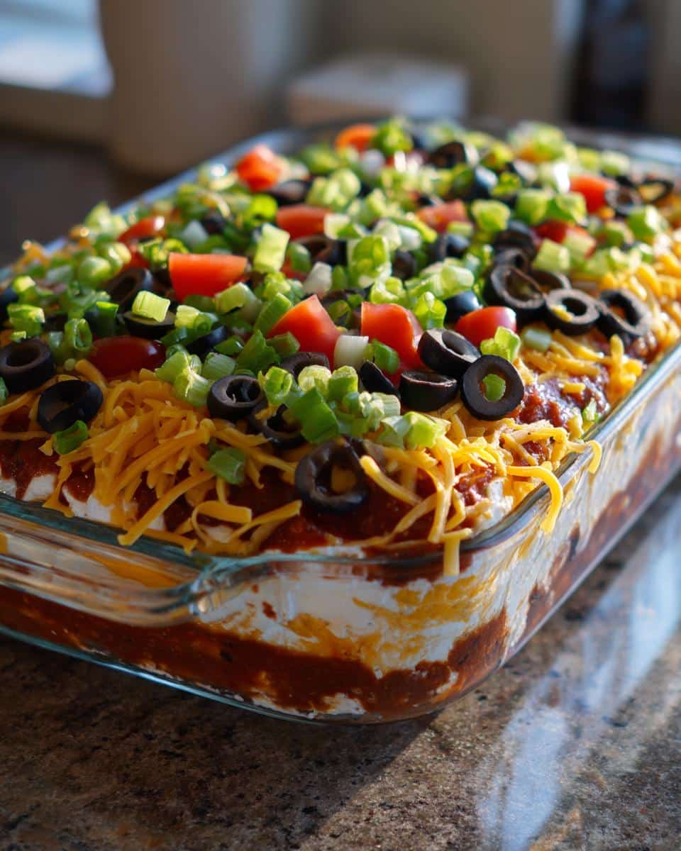 7 layers Layered Dip - detail 2