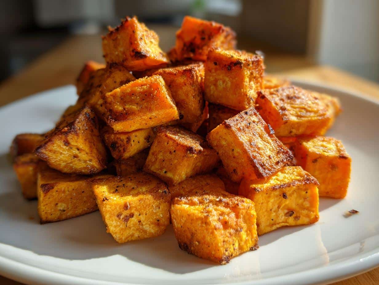 Air Fryer Roasted Sweet Potato Cubes - detail 2