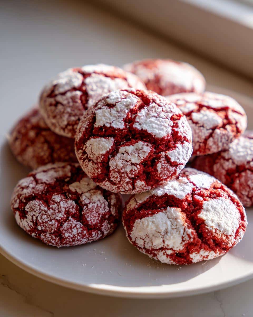 Chewy Red Velvet Crinkle Cookies - detail 1