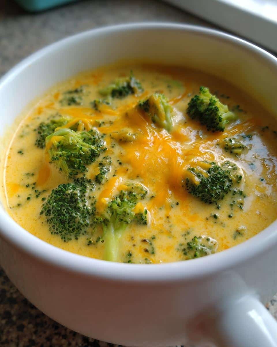 Creamy Broccoli Cheddar Soup - detail 2
