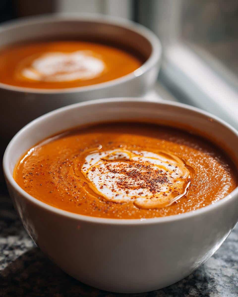 Creamy Roasted Red Pepper Soup - detail 2