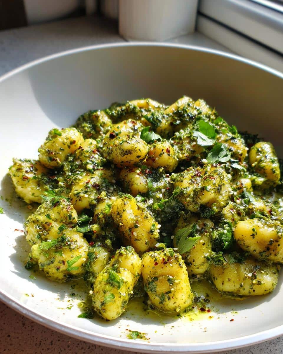 Easy Pesto Gnocchi Skillet - detail 2