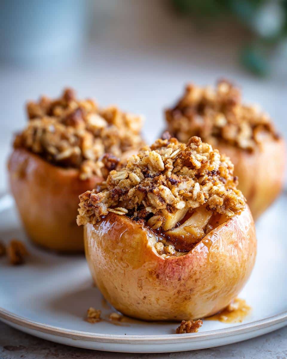 Healthy Baked Apples with Oat Streusel - detail 1