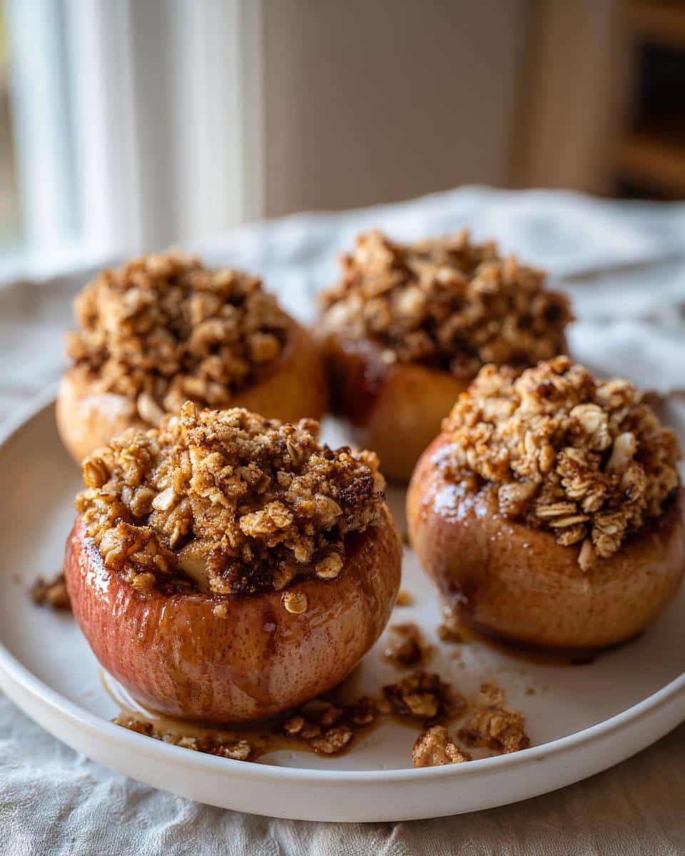 Healthy Baked Apples with Oat Streusel - detail 2
