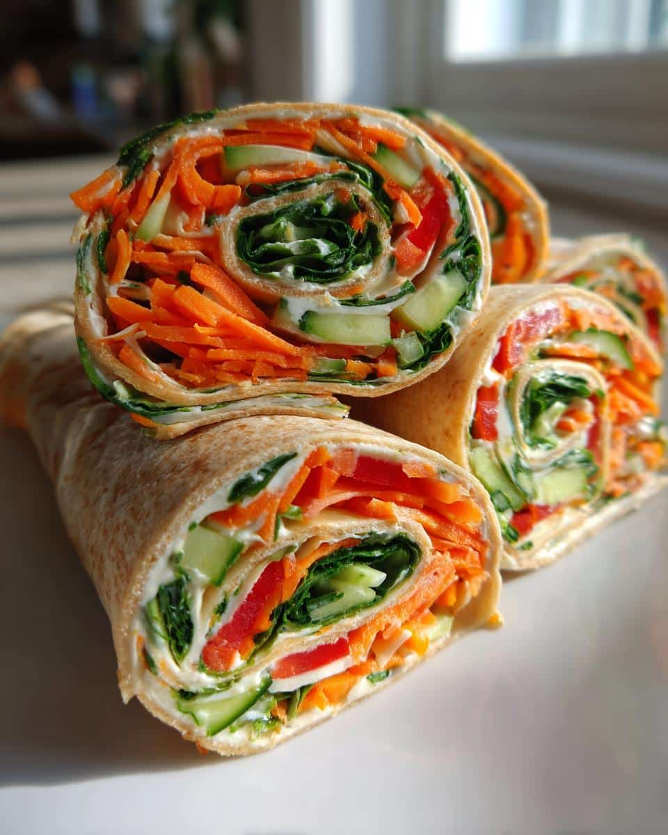 Healthy Veggie Pinwheels - detail 1