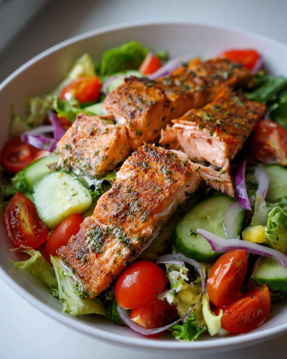 Lemon Herb Salmon Salad - detail 1
