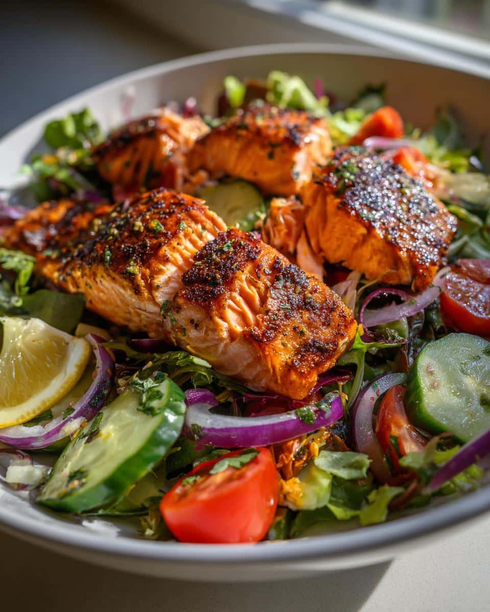 Lemon Herb Salmon Salad - detail 2