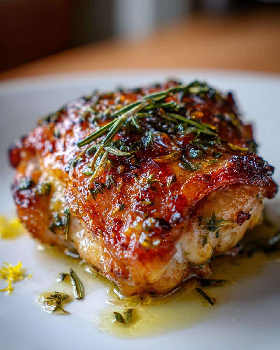 Lemon herb roasted chicken thights - detail 1