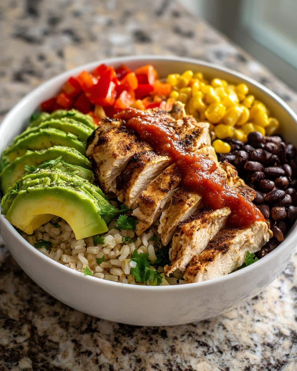 Meal Prep Chicken Burrito Bowls - detail 1
