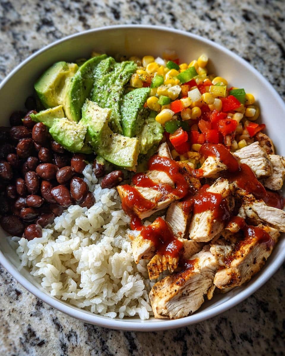 Meal Prep Chicken Burrito Bowls - detail 2