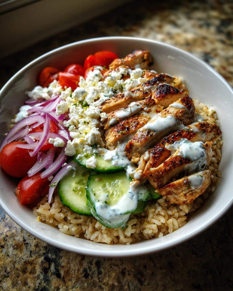 Meal Prep Greek Chicken Gyro Bowls - detail 2