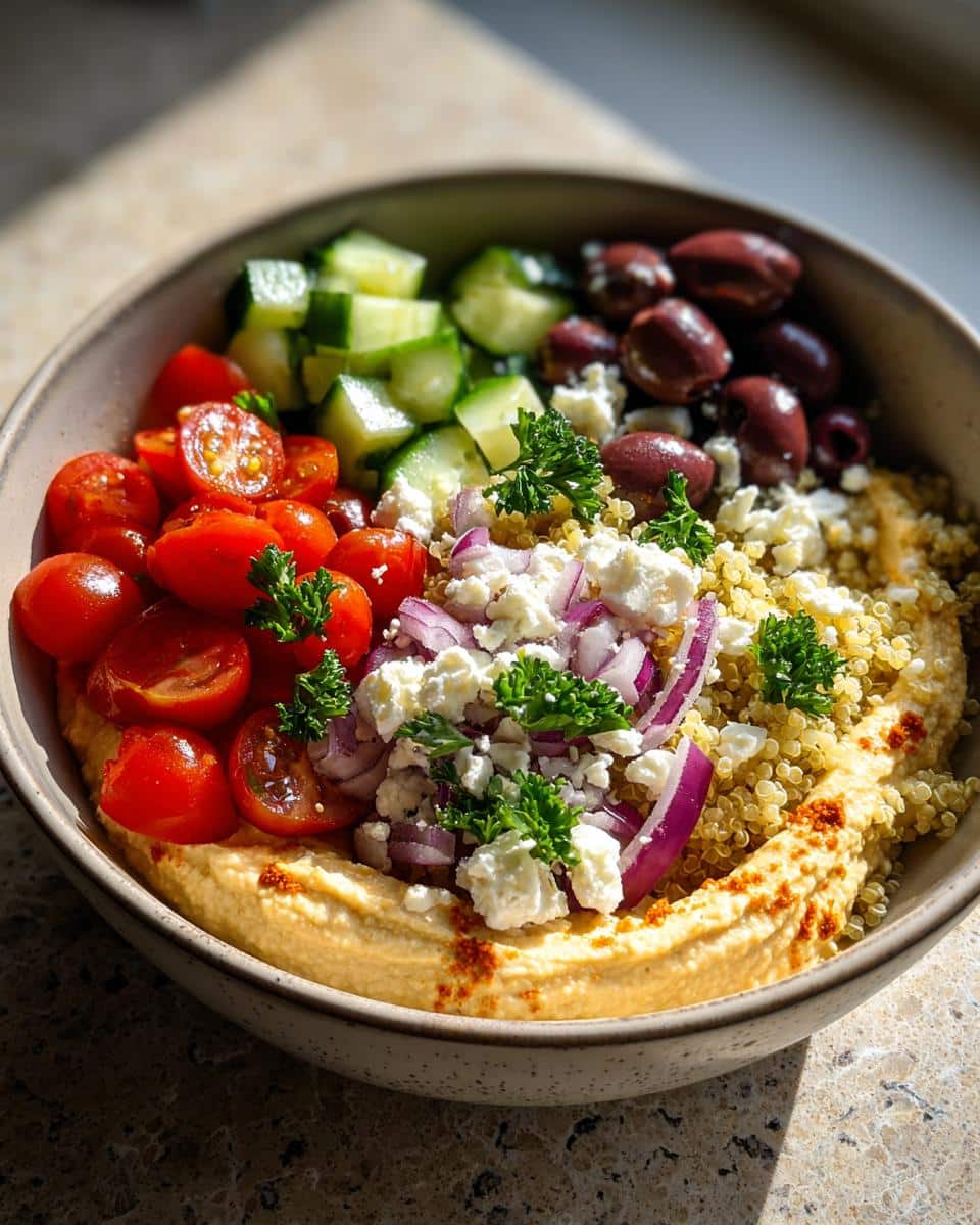 Mediterranean Hummus Bowls - detail 2