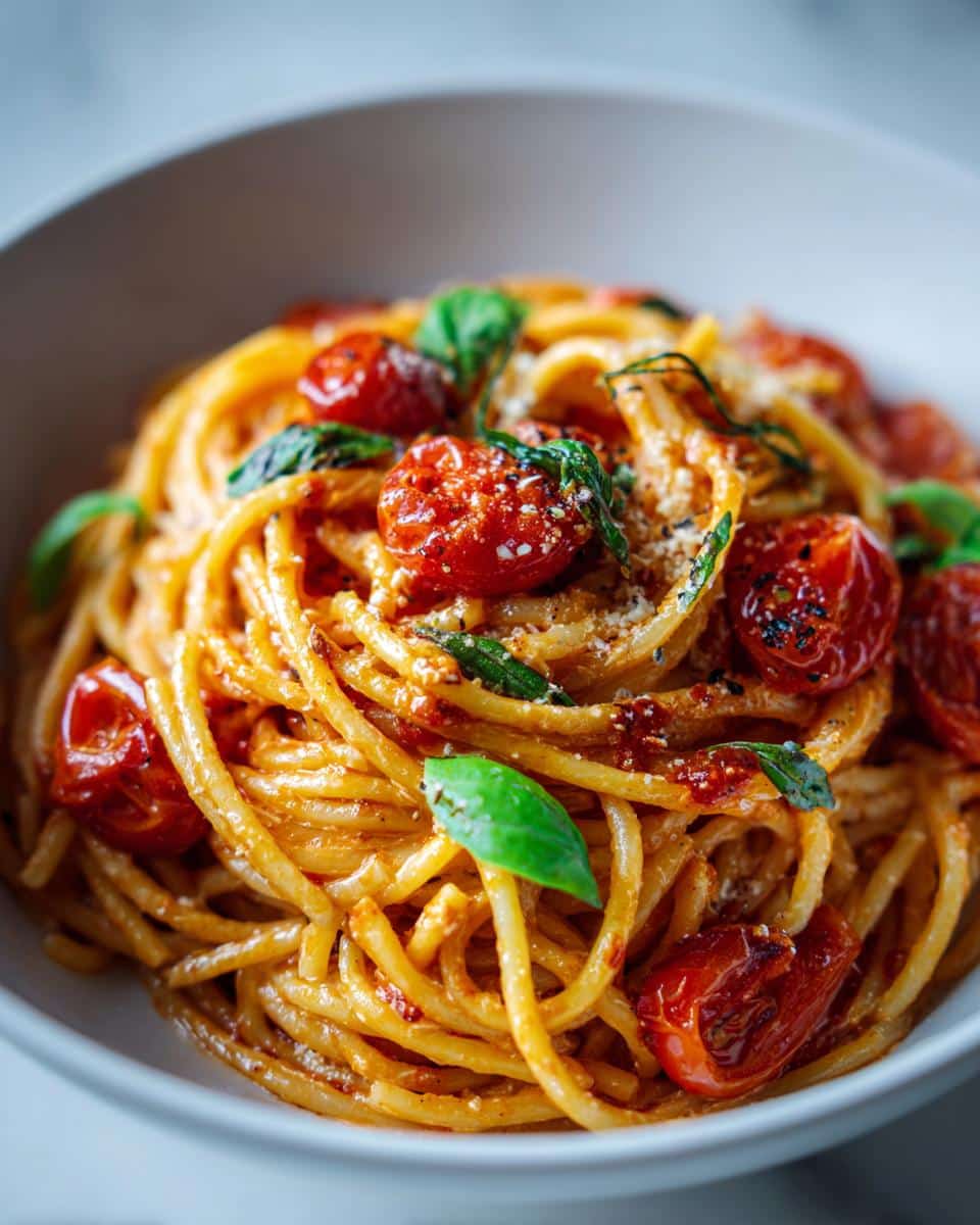 One-Pot Creamy Feta and Tomato Pasta - detail 2