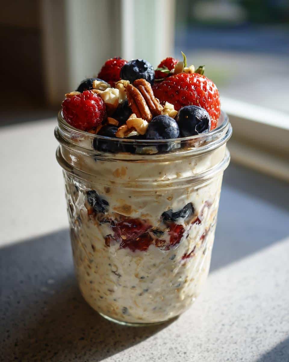 Overnight Oats with Berries and Nuts - detail 2