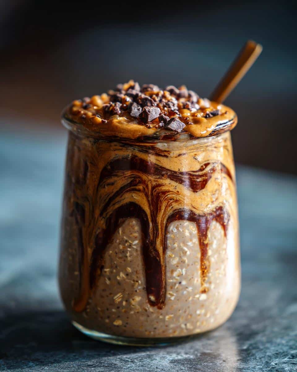 Overnight Oats with Peanut Butter & Chocolate - detail 2