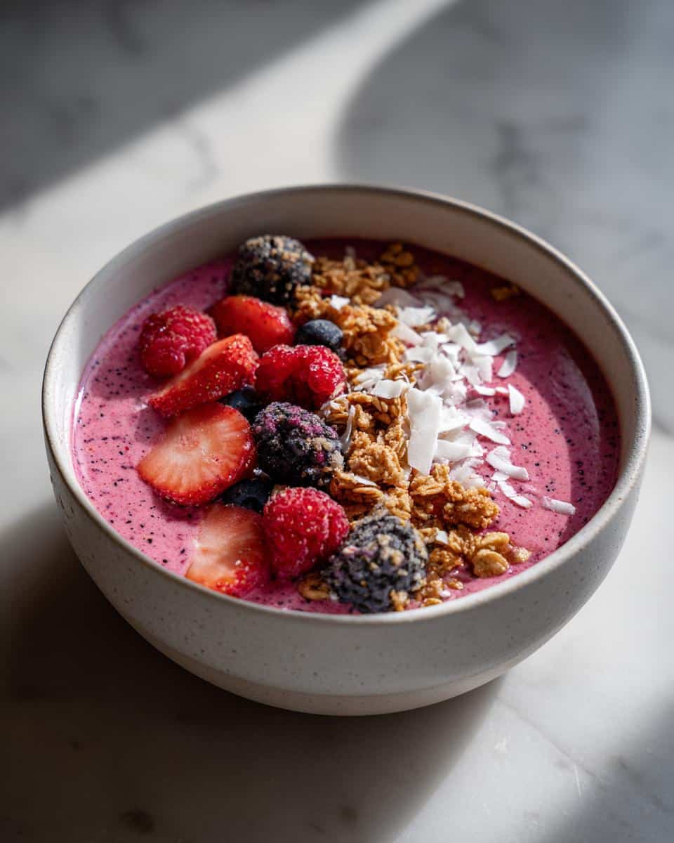 Pink Dragon Fruit Smoothie Bowl - detail 1