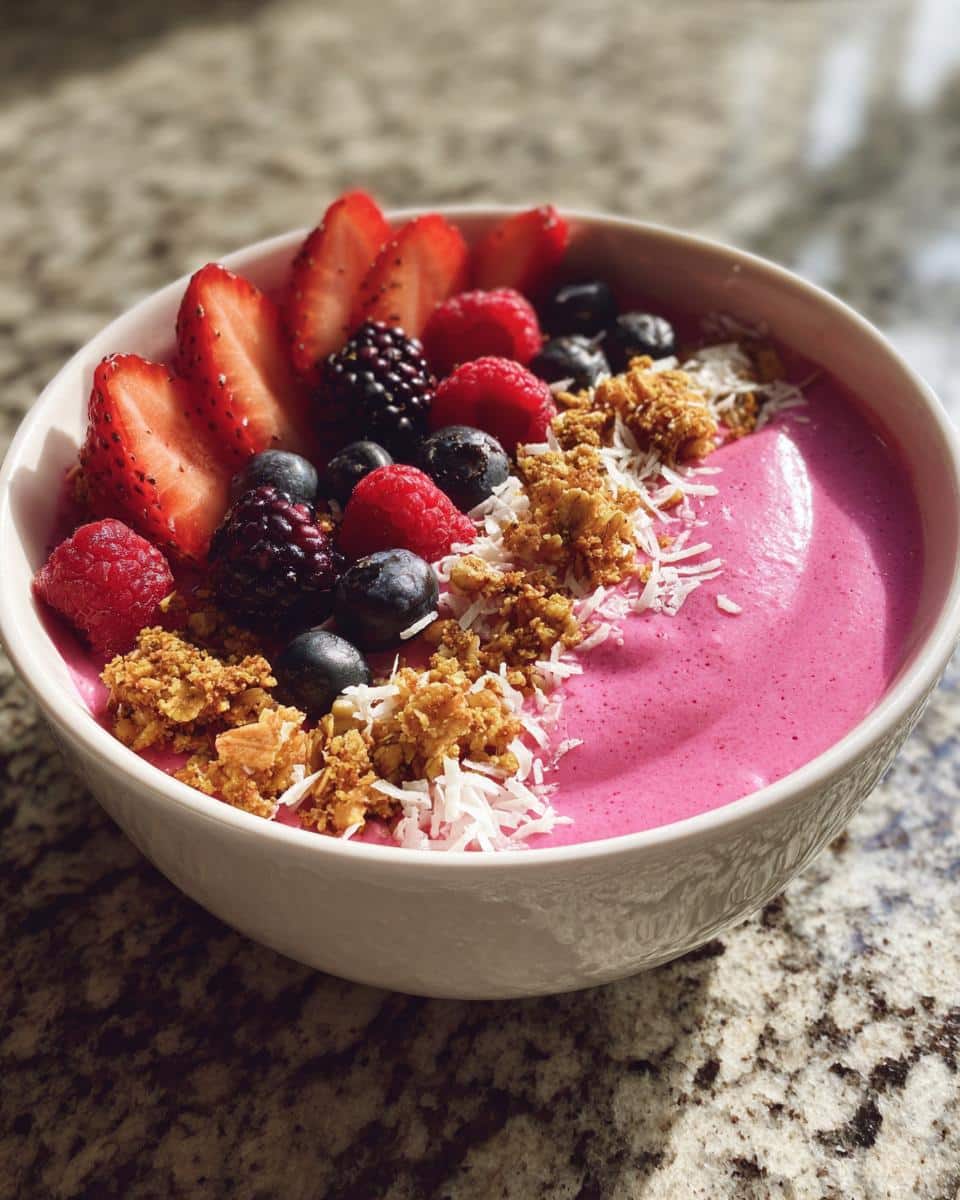 Pink Dragon Fruit Smoothie Bowl - detail 2
