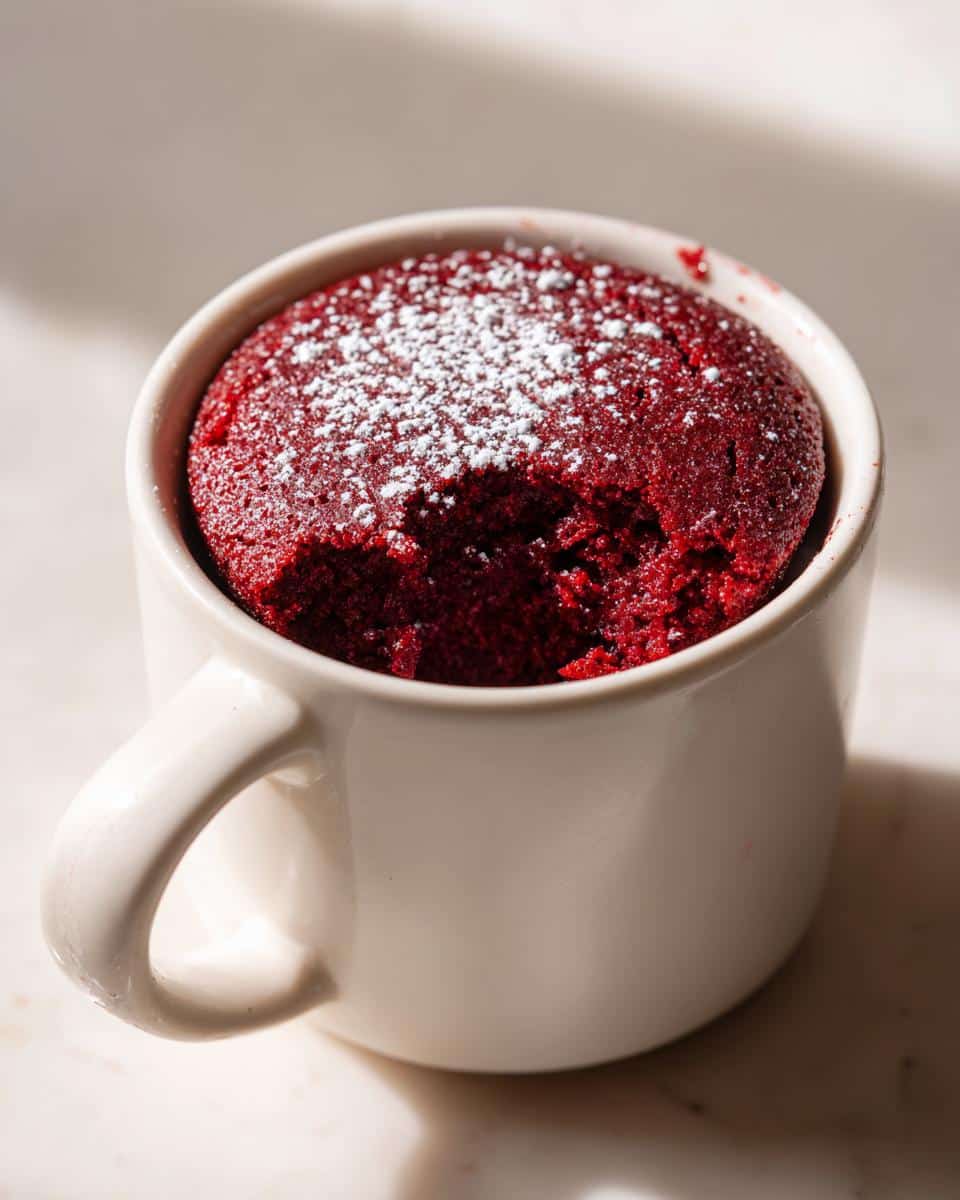 Red Velvet Mug Cake - detail 2