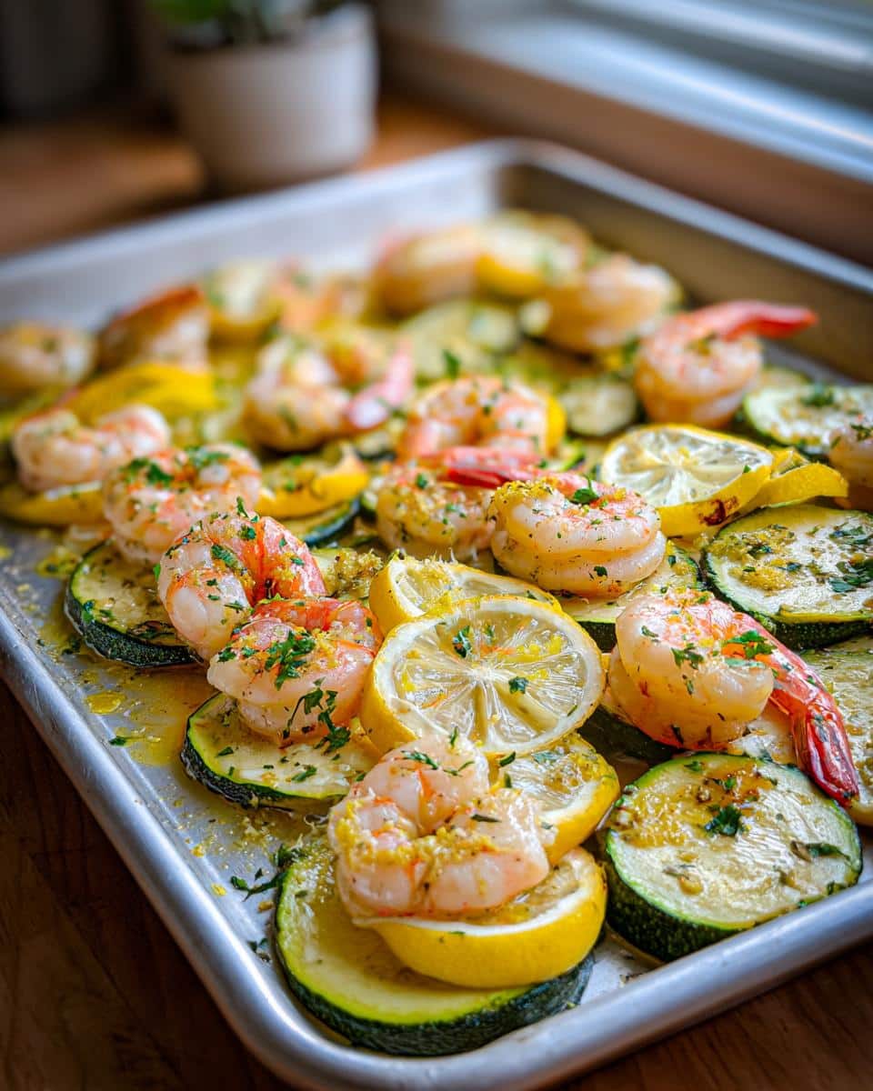 Sheet Pan Lemon Garlic Shrimp & Zucchini - detail 1