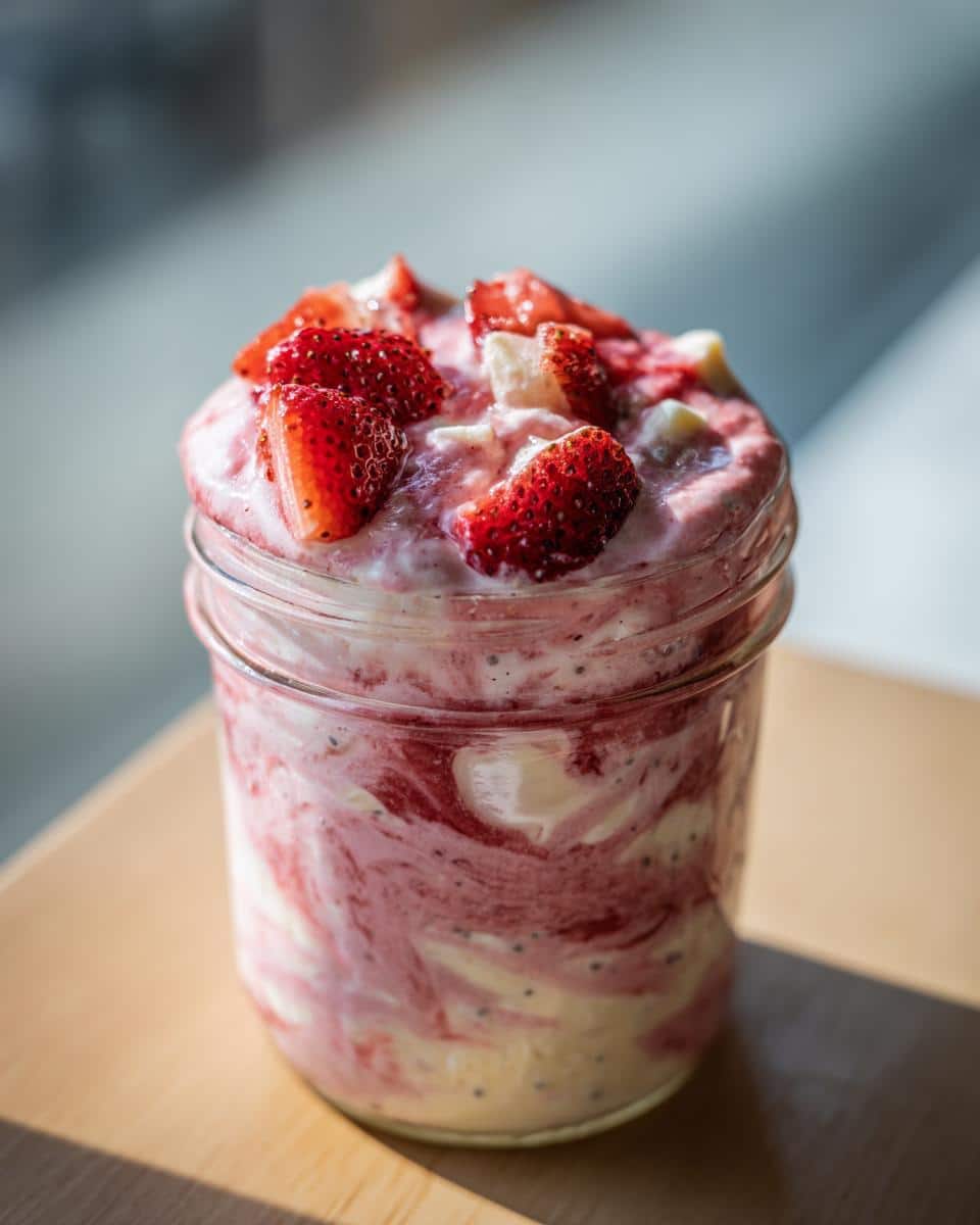 Strawberry Cheesecake Overnight Oats - detail 1