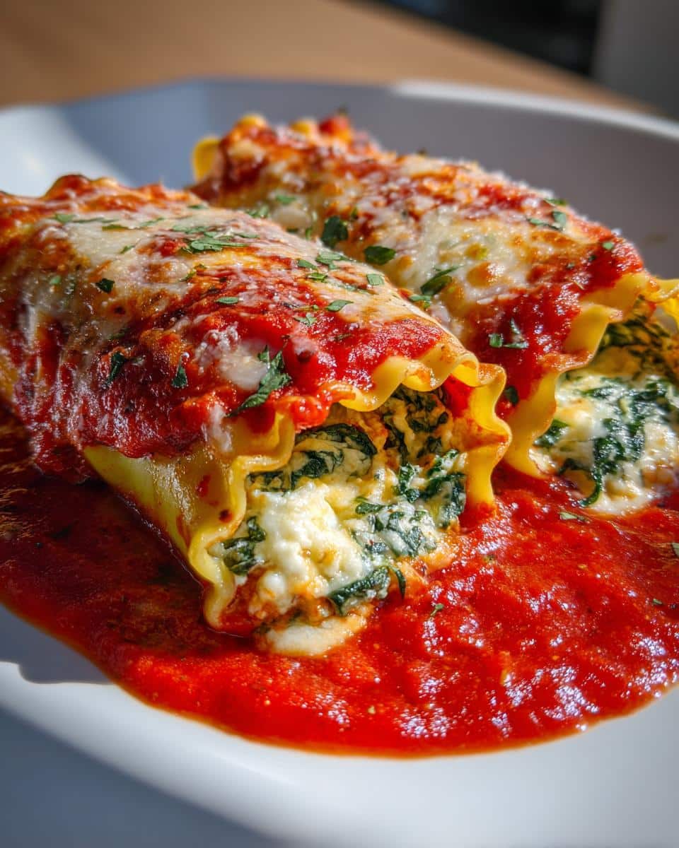 Vegetarian Lasagna Rolls - detail 2